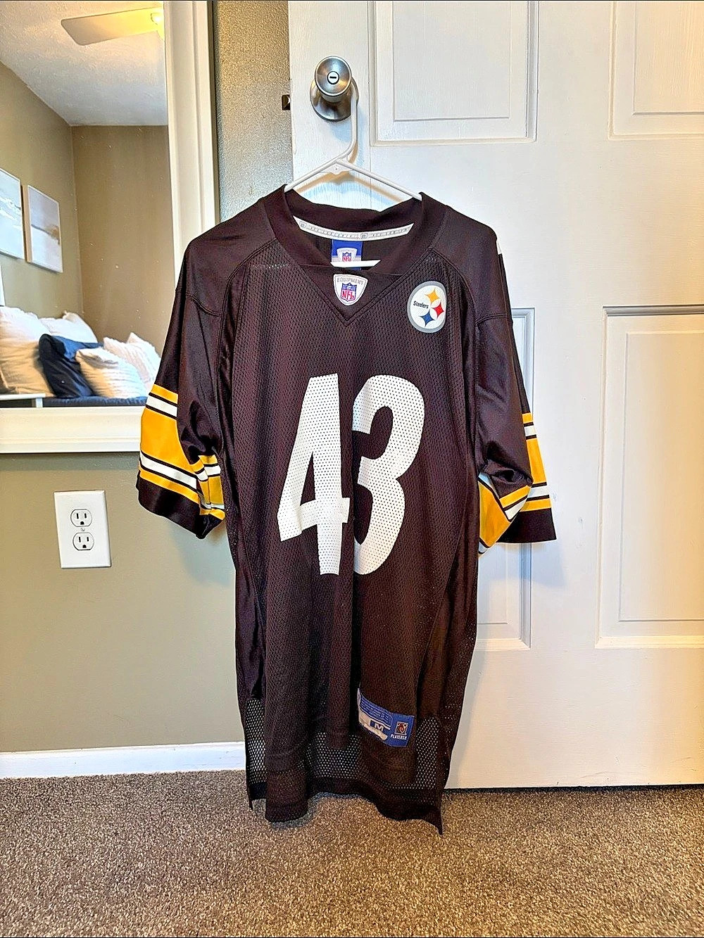 Vintage Reebok Troy Polamalu Pittsburgh Steelers Jersey